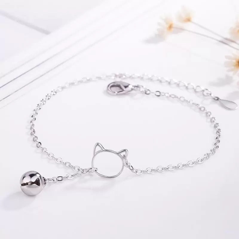 Cat Moon and Stars Charm Bracelet - Silver – Juliet English